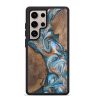 Galaxy S25 Ultra Wood Phone Case - Dorsey (Teal & Gold, 747320)