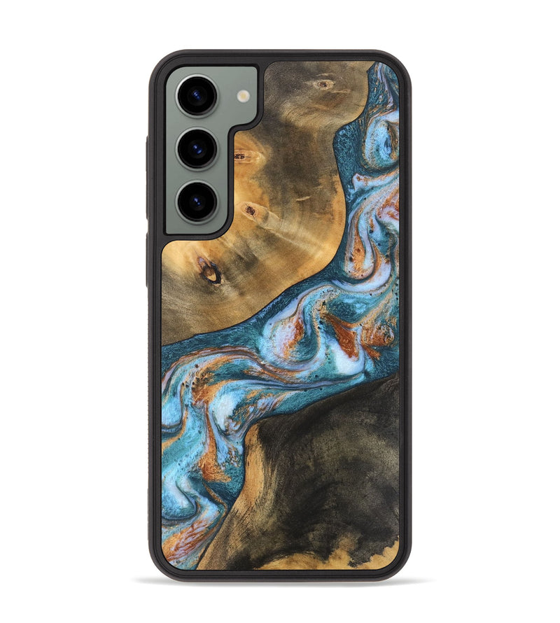 Galaxy S23 Plus Wood Phone Case - Kole (Teal & Gold, 747321)