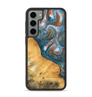 Galaxy S23 Plus Wood Phone Case - Berkley (Teal & Gold, 747328)