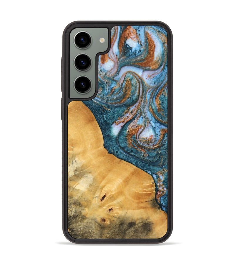 Galaxy S23 Plus Wood Phone Case - Berkley (Teal & Gold, 747328)