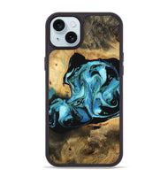 iPhone 15 Plus Wood Phone Case - Amayah (Blue, 747342)