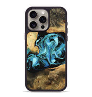 iPhone 15 Pro Max Wood Phone Case - Amayah (Blue, 747342)