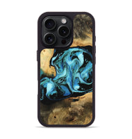 iPhone 16 Pro Wood Phone Case - Amayah (Blue, 747342)