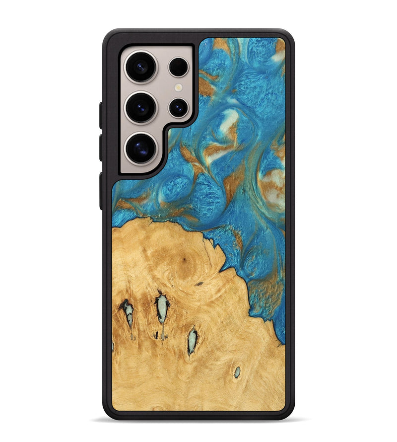 Galaxy S25 Ultra Wood Phone Case - Kellan (Teal & Gold, 747354)