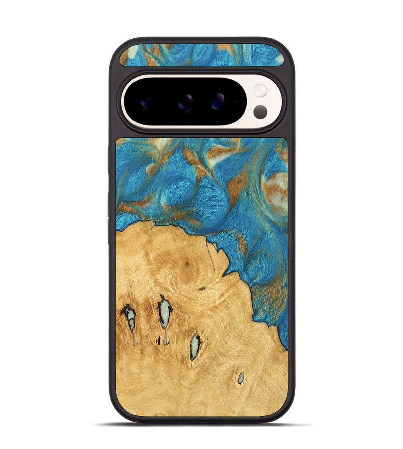 Pixel 9 Pro Wood Phone Case - Kellan (Teal & Gold, 747354)