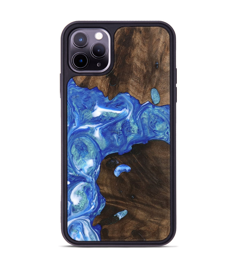 iPhone 11 Pro Max Wood Phone Case - Gianni (Blue, 747359)