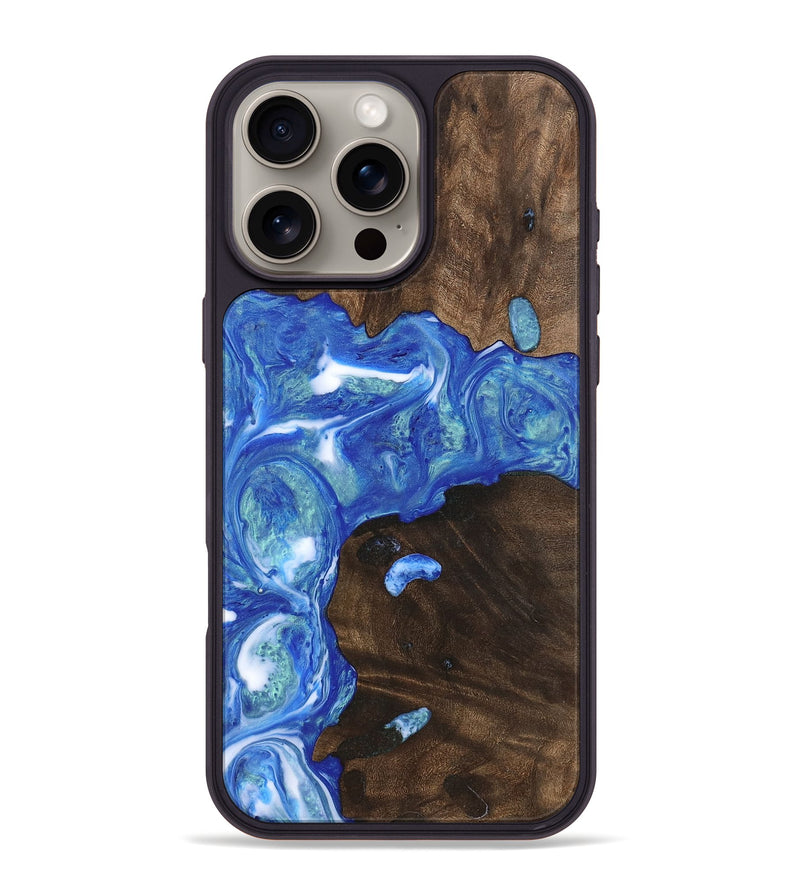 iPhone 16 Pro Max Wood Phone Case - Gianni (Blue, 747359)