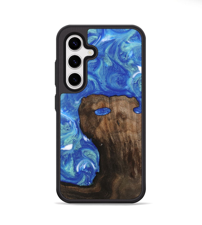 Galaxy S25 Wood Phone Case - Claire (Blue, 747365)