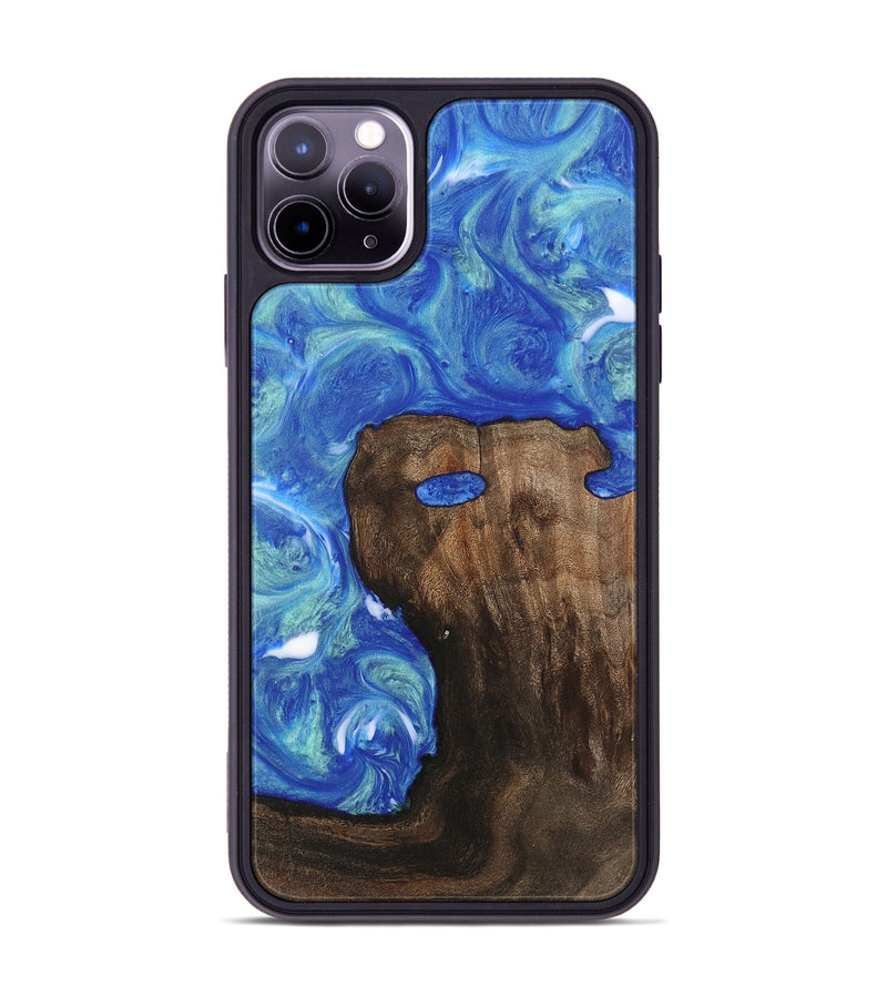 iPhone 11 Pro Max Wood Phone Case - Claire (Blue, 747365)