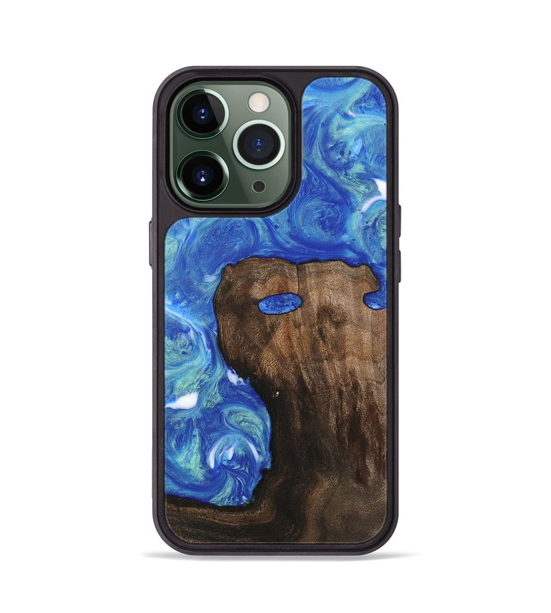 iPhone 13 Pro Wood Phone Case - Claire (Blue, 747365)