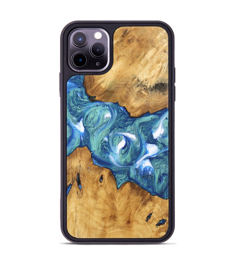 iPhone 11 Pro Max Wood Phone Case - Nathan (Blue, 747371)