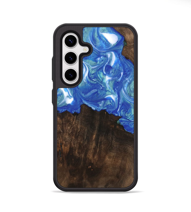 Galaxy S25 Wood Phone Case - Lorrie (Blue, 747374)