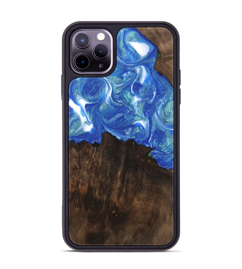 iPhone 11 Pro Max Wood Phone Case - Lorrie (Blue, 747374)