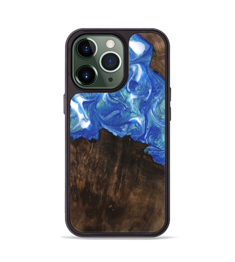 iPhone 13 Pro Wood Phone Case - Lorrie (Blue, 747374)