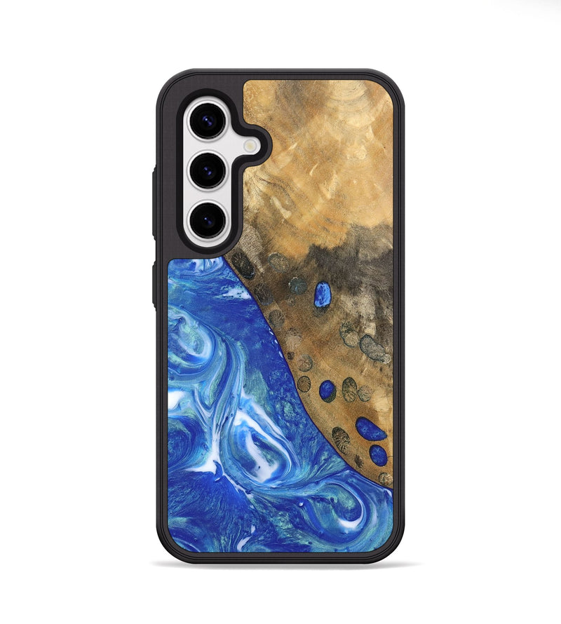 Galaxy S25 Wood Phone Case - Alesia (Blue, 747375)