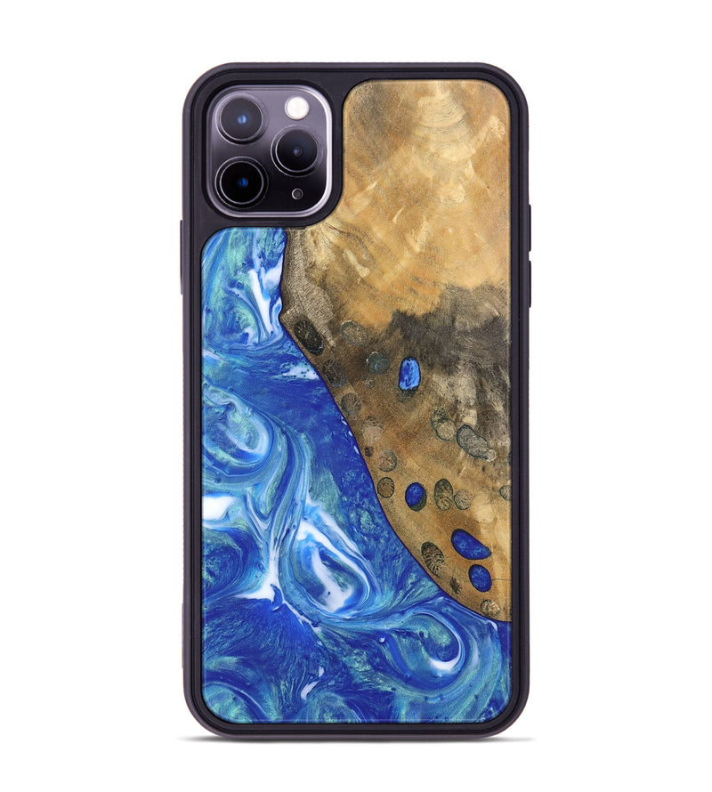 iPhone 11 Pro Max Wood Phone Case - Alesia (Blue, 747375)