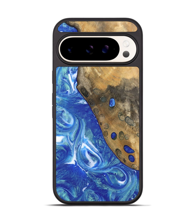 Pixel 9 Pro Wood Phone Case - Alesia (Blue, 747375)