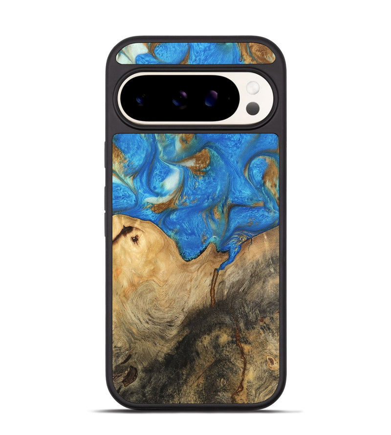 Pixel 9 Pro Wood Phone Case - Maribel (Teal & Gold, 747380)