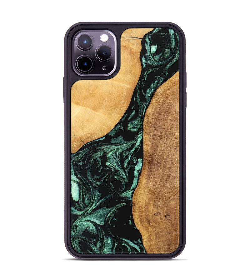 iPhone 11 Pro Max Wood Phone Case - Alivia (Green, 747384)