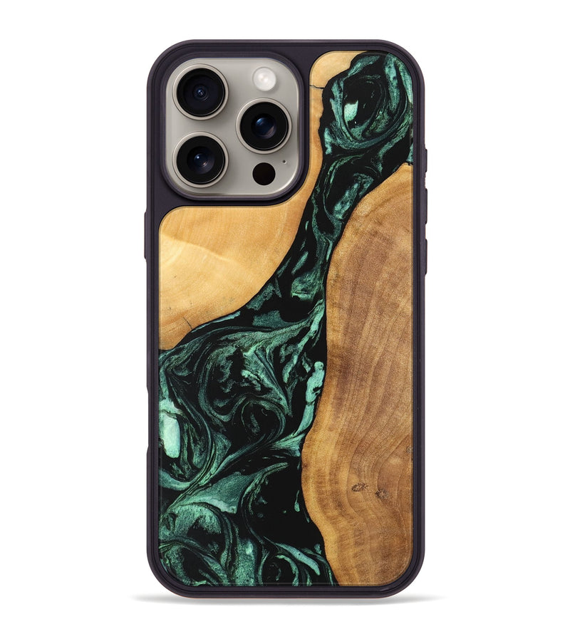 iPhone 16 Pro Max Wood Phone Case - Alivia (Green, 747384)