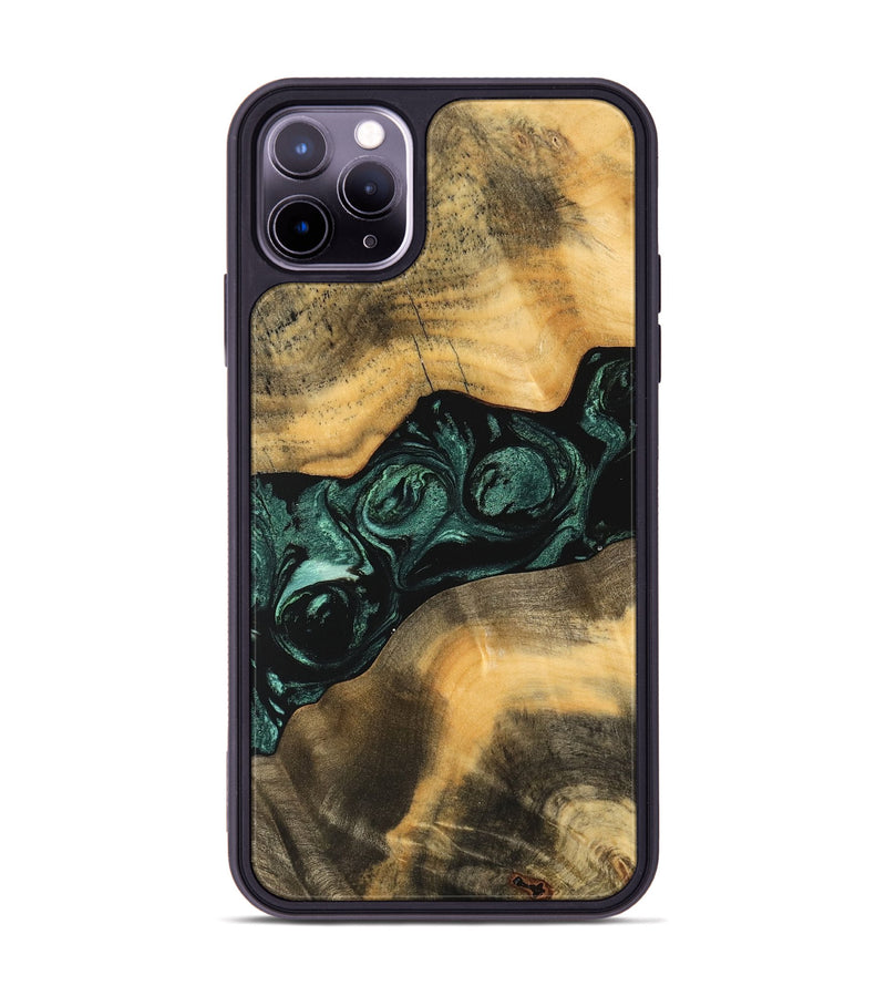 iPhone 11 Pro Max Wood Phone Case - Dimitri (Green, 747386)