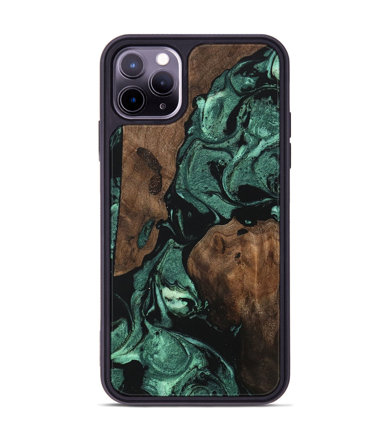 iPhone 11 Pro Max Wood Phone Case - Braeden (Green, 747391)