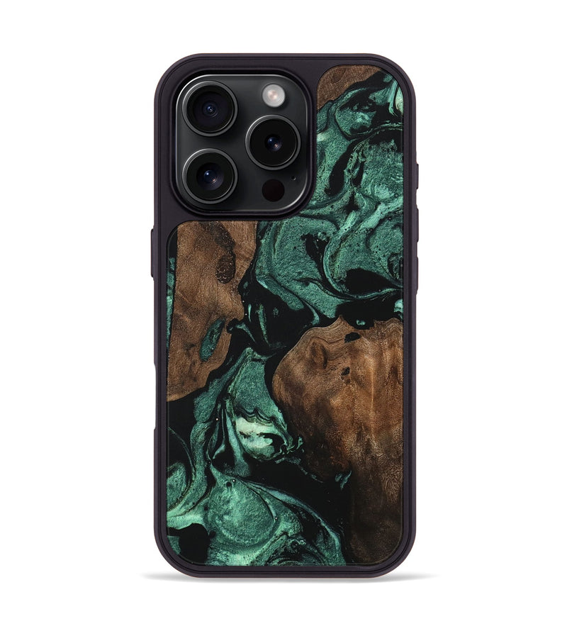 iPhone 16 Pro Wood Phone Case - Braeden (Green, 747391)