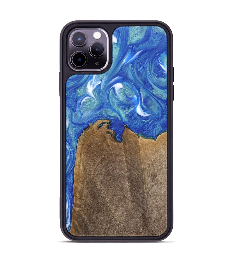 iPhone 11 Pro Max Wood Phone Case - Randy (Blue, 747394)