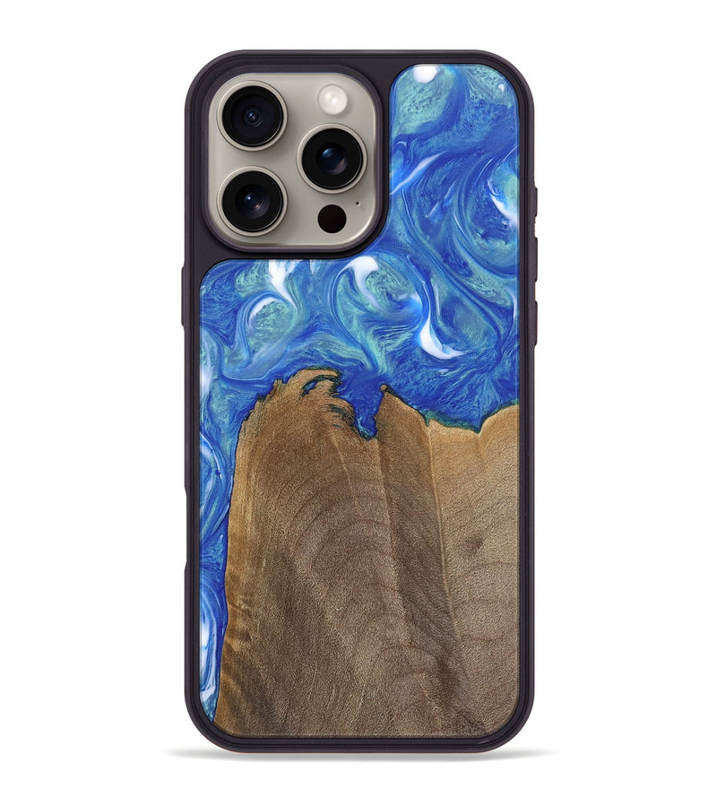 iPhone 16 Pro Max Wood Phone Case - Randy (Blue, 747394)