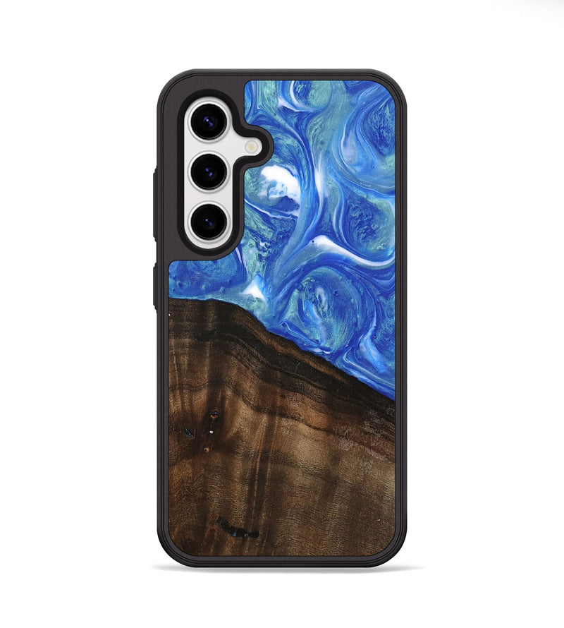 Galaxy S25 Wood Phone Case - Nevaeh (Blue, 747408)