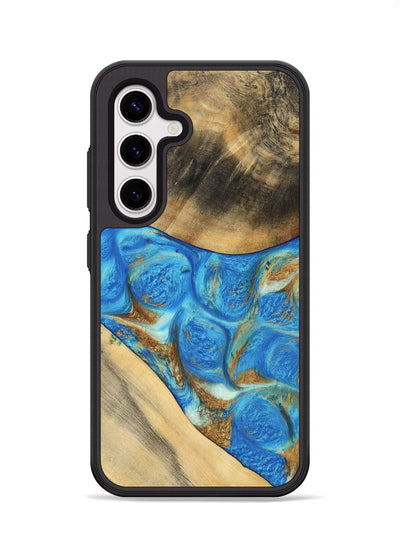 Galaxy S25 Wood Phone Case - Jaquan (Teal & Gold, 747409)