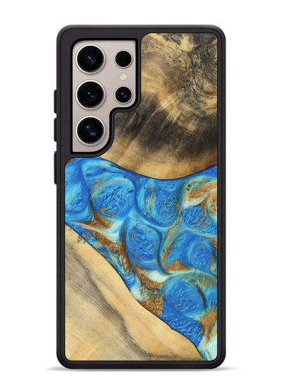 Galaxy S25 Ultra Wood Phone Case - Jaquan (Teal & Gold, 747409)