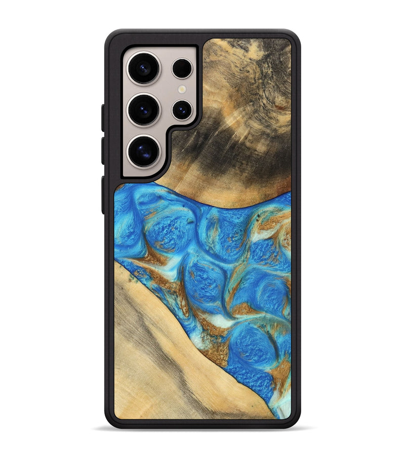 Galaxy S25 Ultra Wood Phone Case - Jaquan (Teal & Gold, 747409)