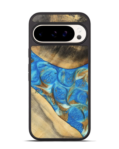 Pixel 9 Pro Wood Phone Case - Jaquan (Teal & Gold, 747409)