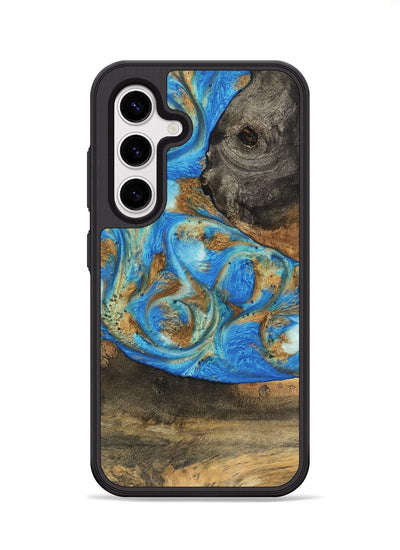 Galaxy S25 Wood Phone Case - Nelson (Teal & Gold, 747411)