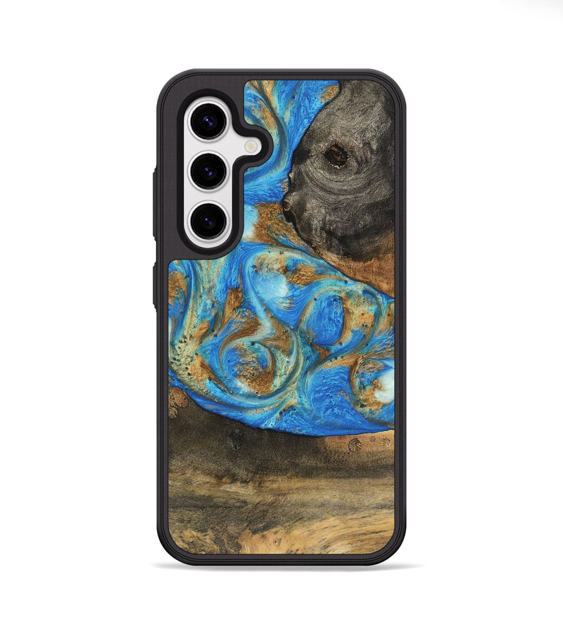 Galaxy S25 Wood Phone Case - Nelson (Teal & Gold, 747411)