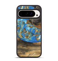 Pixel 9 Wood Phone Case - Nelson (Teal & Gold, 747411)