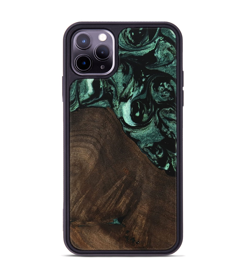 iPhone 11 Pro Max Wood Phone Case - Brittny (Green, 747416)