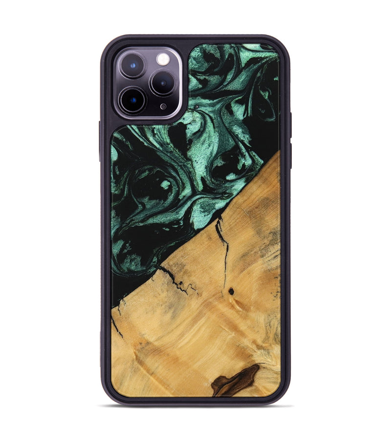 iPhone 11 Pro Max Wood Phone Case - Lacey (Green, 747419)