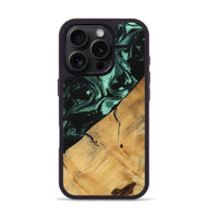 iPhone 16 Pro Wood Phone Case - Lacey (Green, 747419)