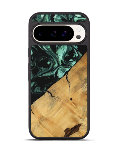 Pixel 9 Pro Wood Phone Case - Lacey (Green, 747419)