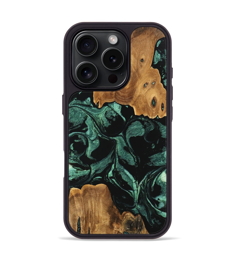 iPhone 16 Pro Wood Phone Case - Zakai (Green, 747430)