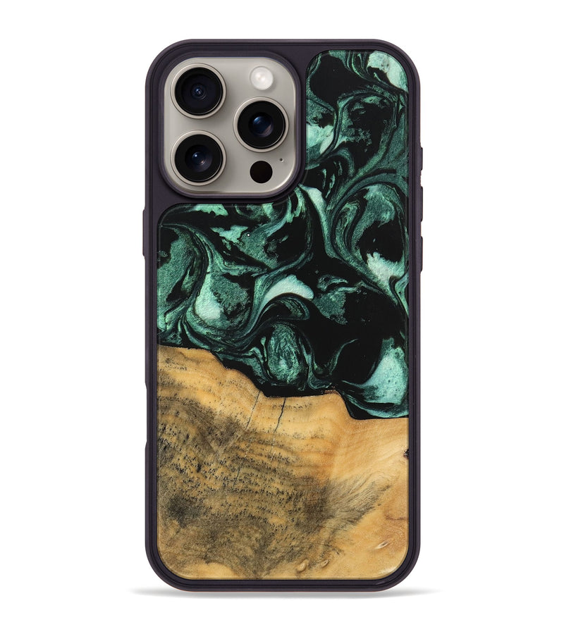 iPhone 16 Pro Max Wood Phone Case - Kizzy (Green, 747432)