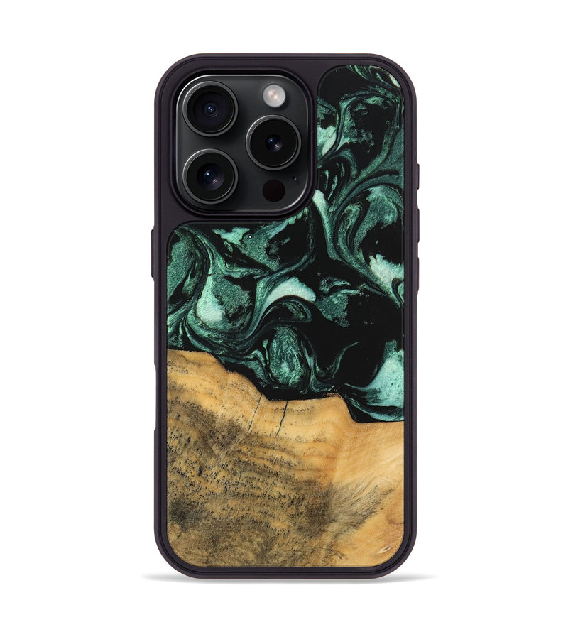 iPhone 16 Pro Wood Phone Case - Kizzy (Green, 747432)