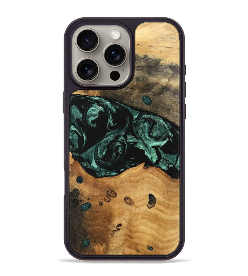 iPhone 16 Pro Max Wood Phone Case - Isis (Green, 747433)