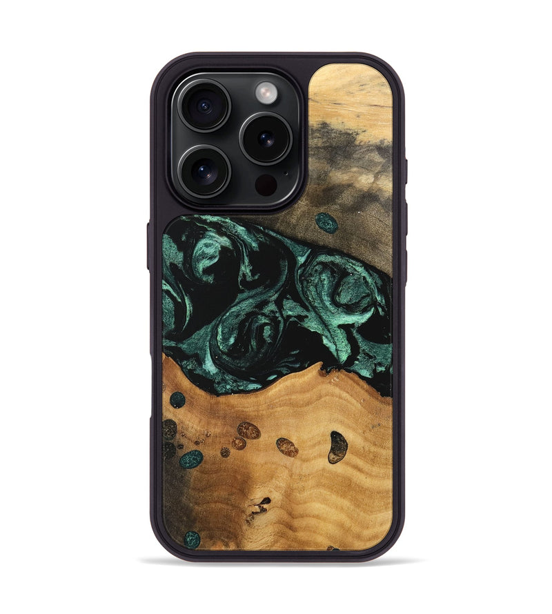 iPhone 16 Pro Wood Phone Case - Isis (Green, 747433)