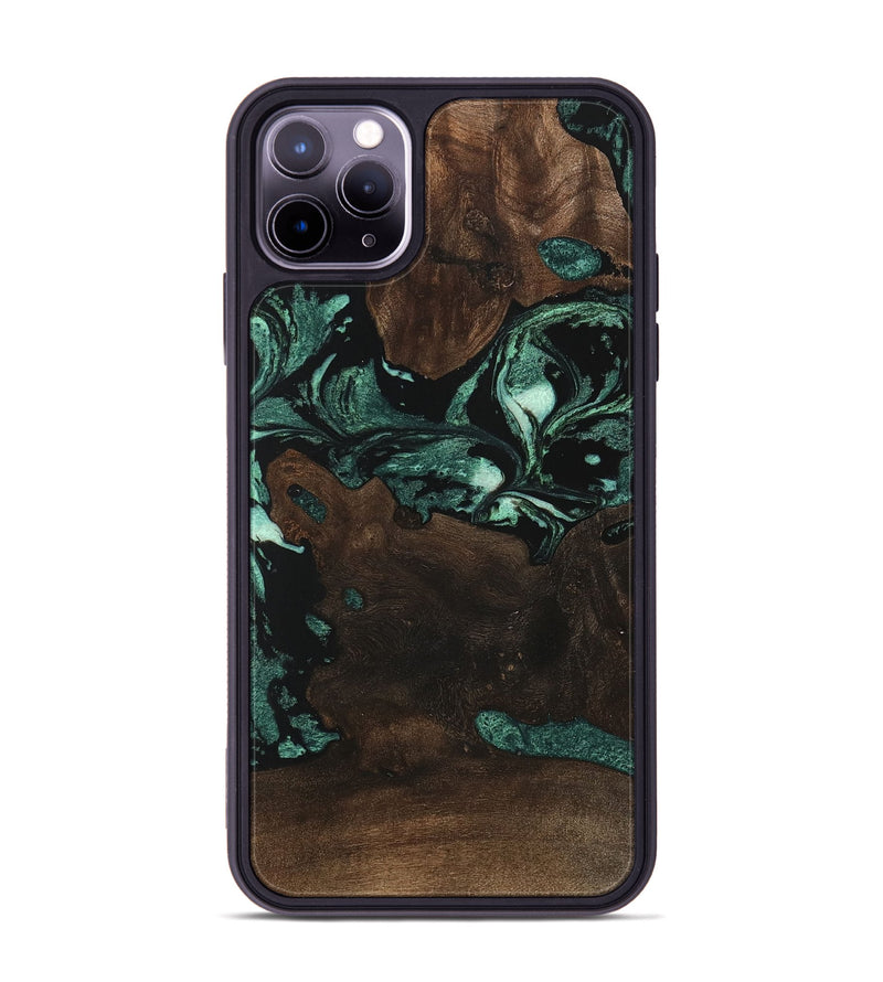 iPhone 11 Pro Max Wood Phone Case - Jamir (Green, 747436)