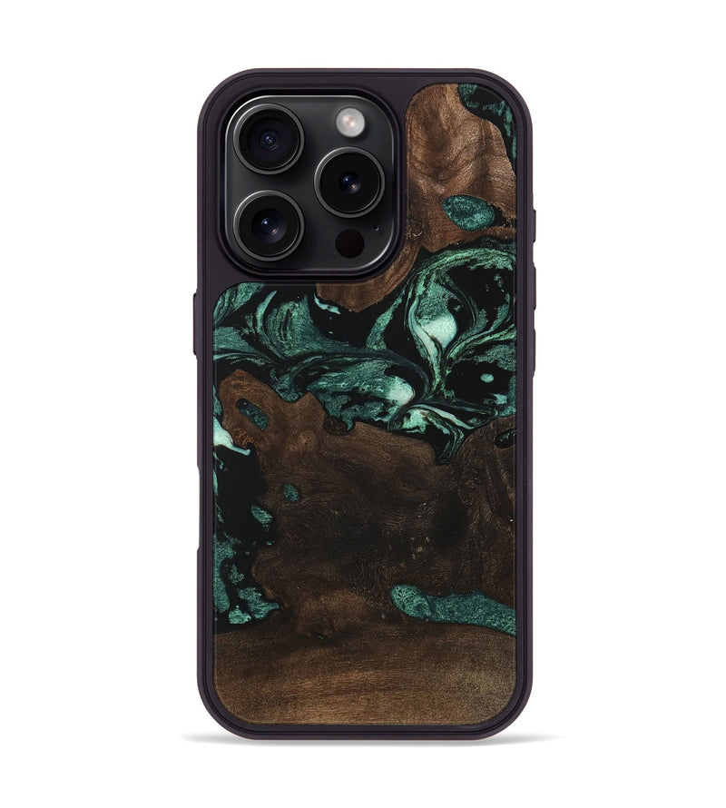 iPhone 16 Pro Wood Phone Case - Jamir (Green, 747436)