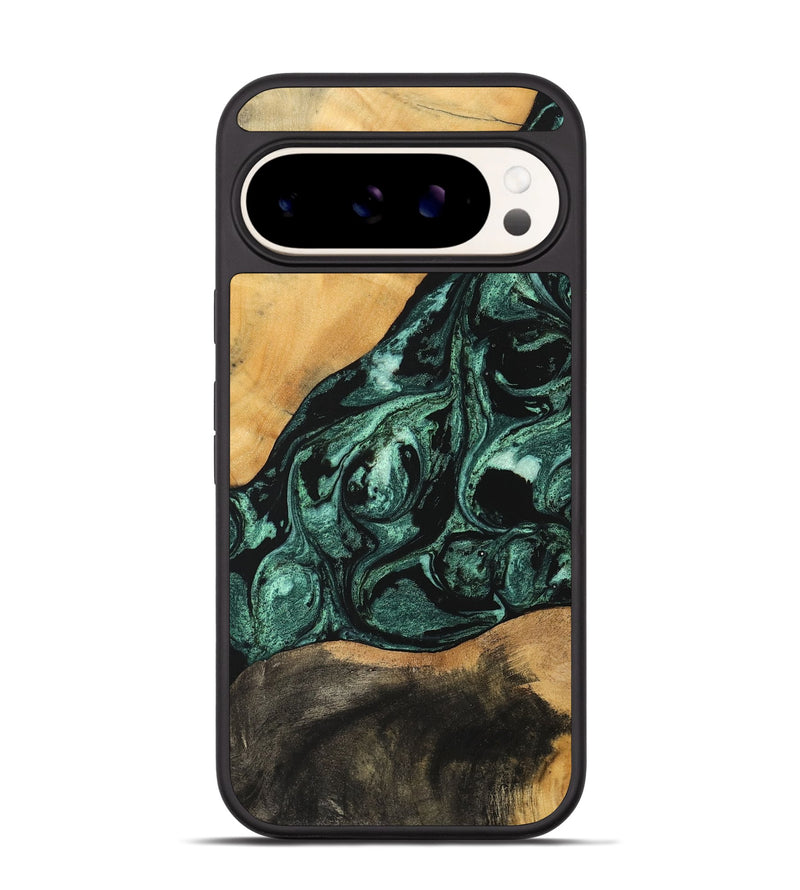 Pixel 9 Pro Wood Phone Case - Jessica (Green, 747438)