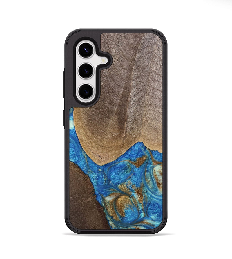 Galaxy S25 Plus Wood Phone Case - Eldora (Teal & Gold, 747439)